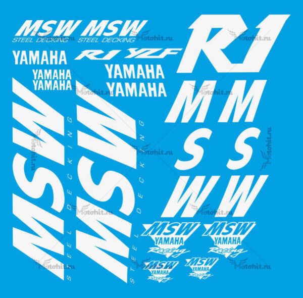 Decals for Yamaha YZF-R1 2002 JOHNSTON