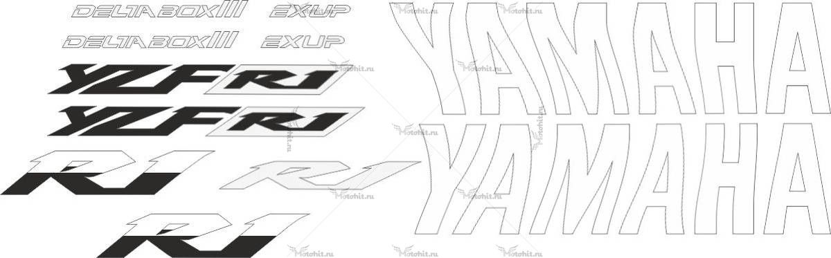 Decals for Yamaha YZF-R1 2002 KIT-2