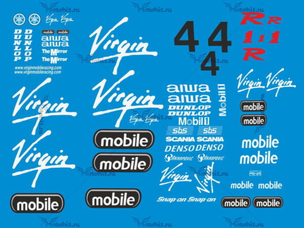 Decals for Yamaha YZF-R1 2002 VIRGIN-ORIG