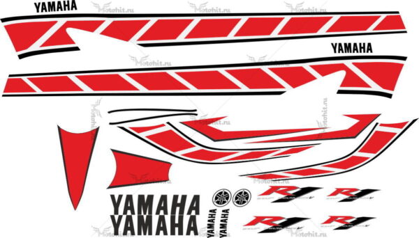 Decals for Yamaha YZF-R1 2006 ANIVERSARY-RED-LONG