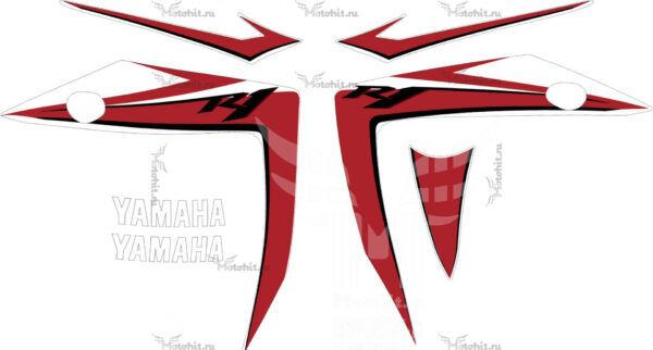 Decals for Yamaha YZF-R1 2007 белого прозрачной плёнке