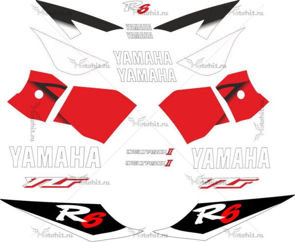 Decals for Yamaha YZF-R6 2001 RED