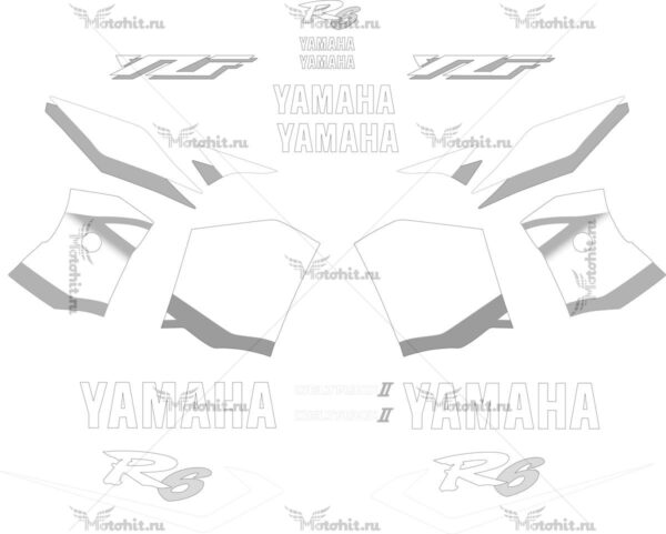 Decals for Yamaha YZF-R6 2001 WHITE