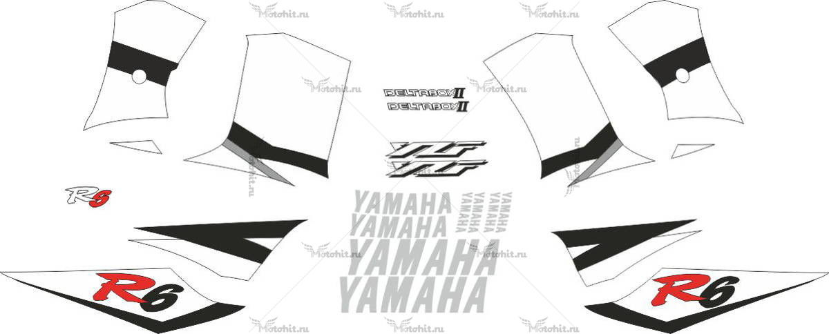 Decals for Yamaha YZF-R6 2002 SIDES