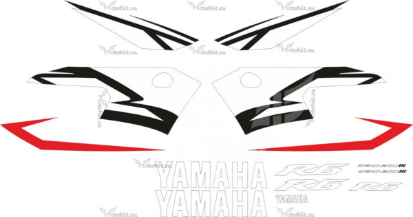 Decals for Yamaha YZF-R6 2004 BLACK-RED