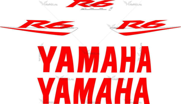 Decals for Yamaha YZF-R6 2008 RED-LOGO
