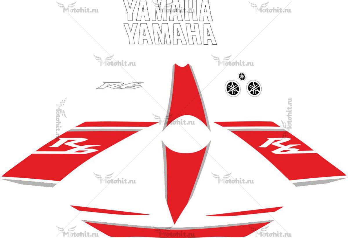 Decals for Yamaha YZF-R6 2009 RED