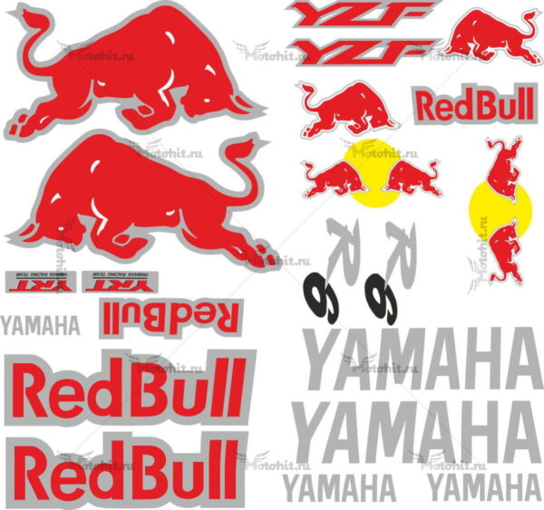 Decals for Yamaha YZF-R6 REDBULL