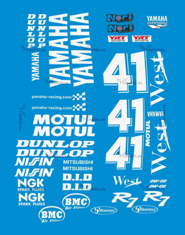 Decals for Yamaha R7 HAGA