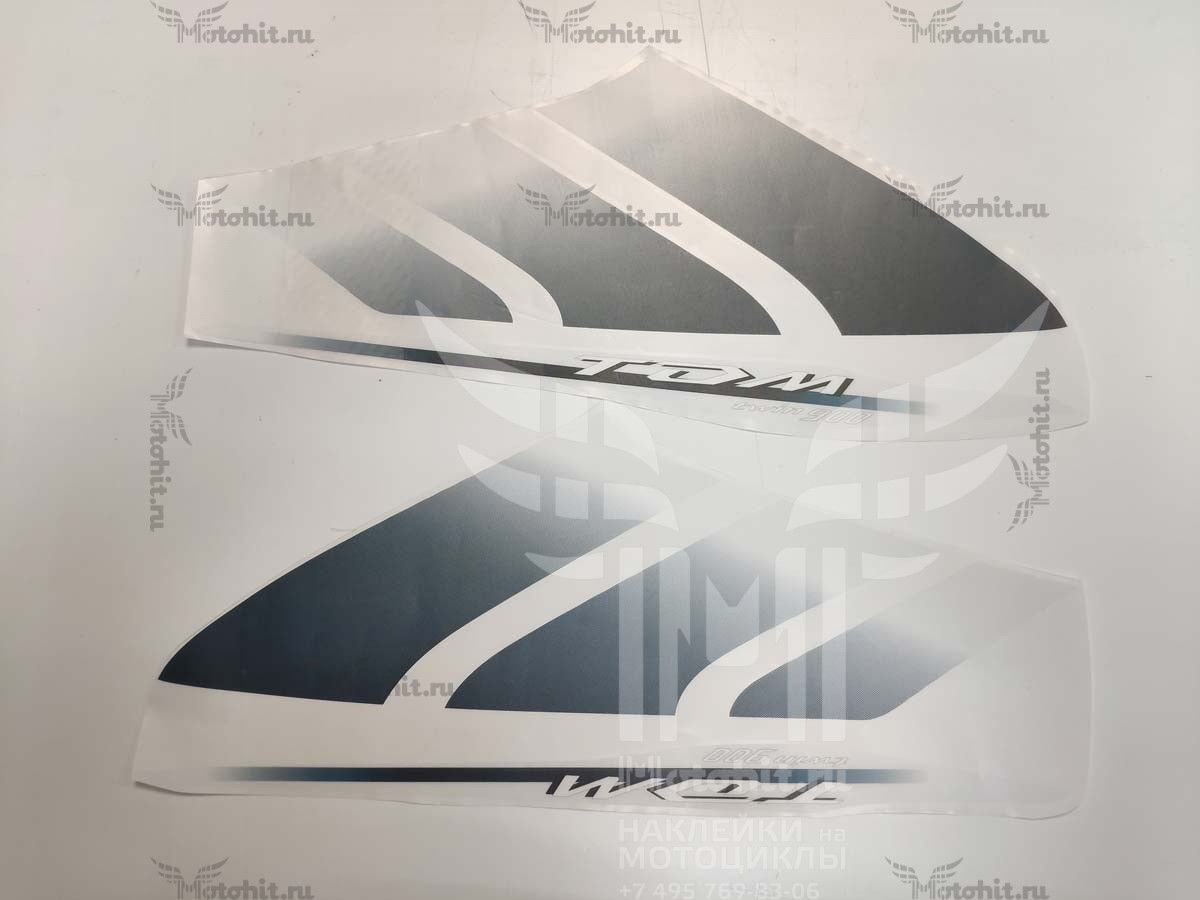 Decals for Yamaha TDM-900 2006-2008 BLUE white letters - Image 2