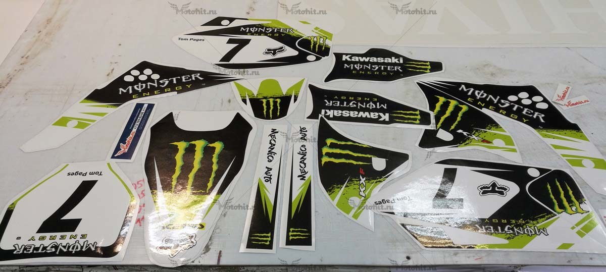 Decals for Kawasaki KXF-250 MONSTER-LIGHT 2006-2008 - Image 2