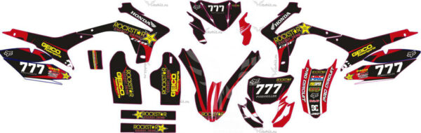 Decals for Motoland XR 250 lite-black-red-geico