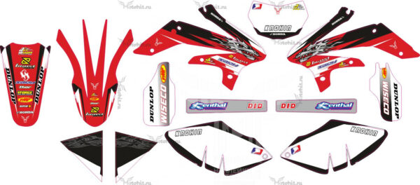 Decals for Racer Enduro RC250XZR 2014 RED DRAGON