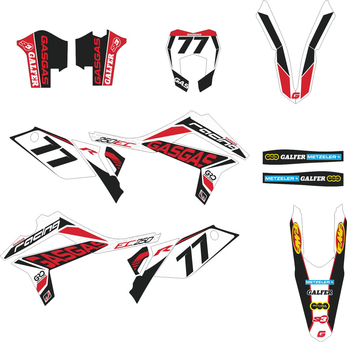 Decals for GAS-GAS EC-250-RC