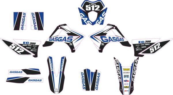Decals for GAS-GAS EC-300 2010-2012 BLUE