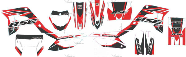 Decals for BSE EX-125-2020 grey-red