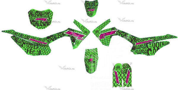 Decals for BSE-EX-MAX-13-2020 (GREEN-PINK)