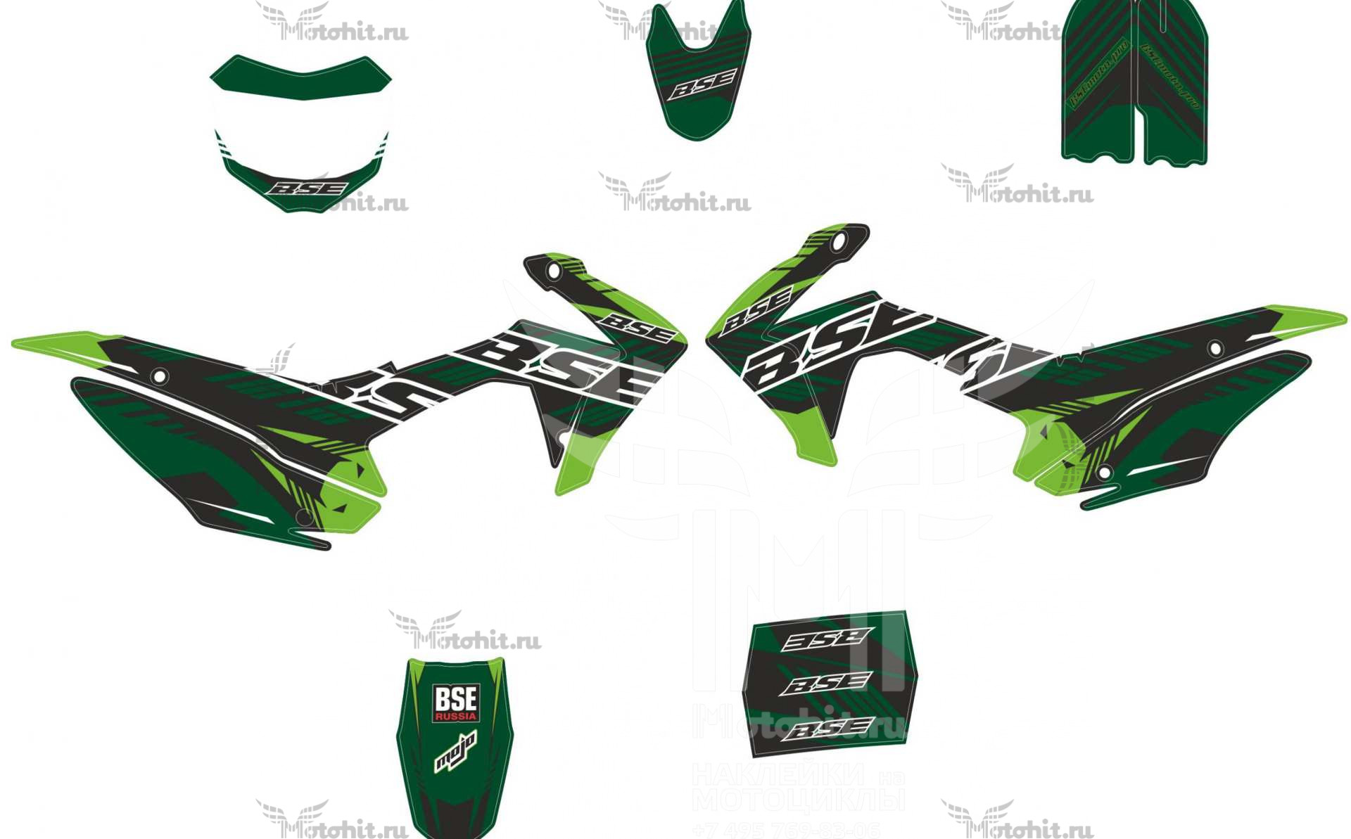 Decals for BSE PH10 125-150CC 2018 GREEN GREEN