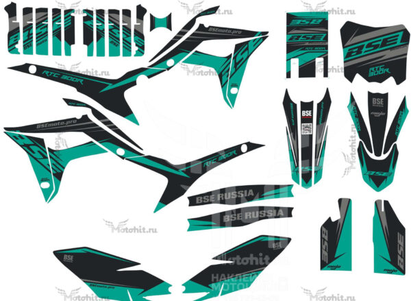 Decals for BSE-RTC-300R-2020 BLACK-MENTHOL