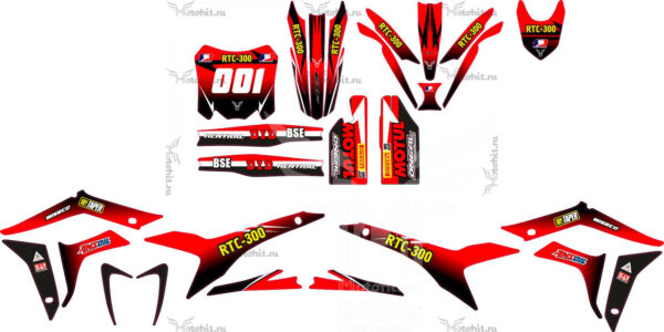Decals for BSE-RTC-300R-2020 Black Red