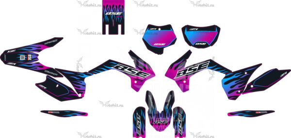 Decals for BSE Z1 2018+ HOT-ROD-BLUE-PINK