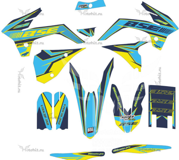 Decals for BSE-Z2-2020 BLUE-YELLOW