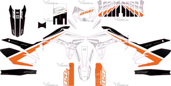 Decals for BSE-Z8 Grey Orange Black