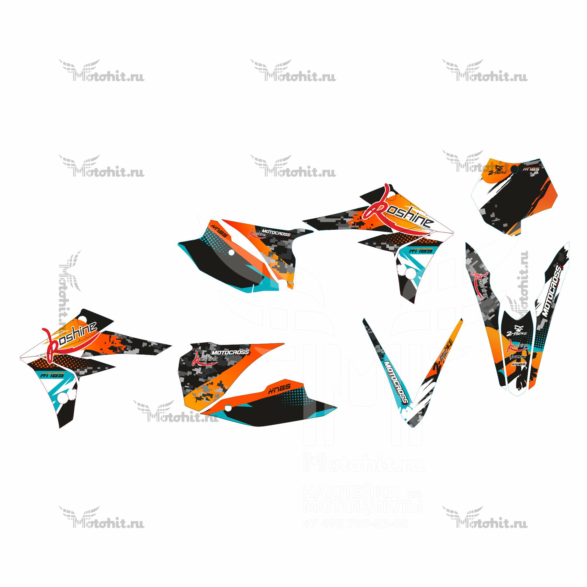 Decals for Koshine XN85 Orange