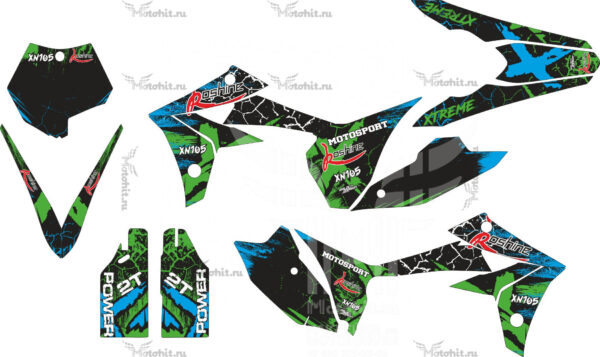 Decals for Koshine XN105 Green Blue