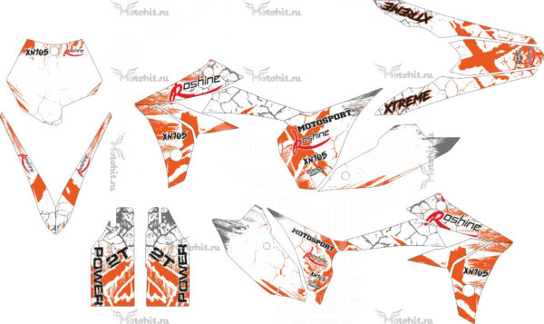 Decals for Koshine XN105 White Orange