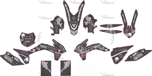 Decals for KTM SXF-250-450 2013 Grey-Mulisha