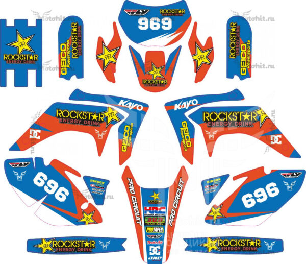 Decals for KAYO T2 BLUE ORANGE