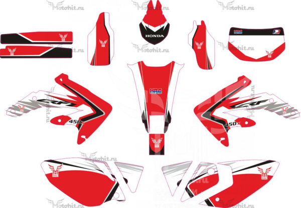Decals for Honda CRF-450-X 2009-red-black-stripes