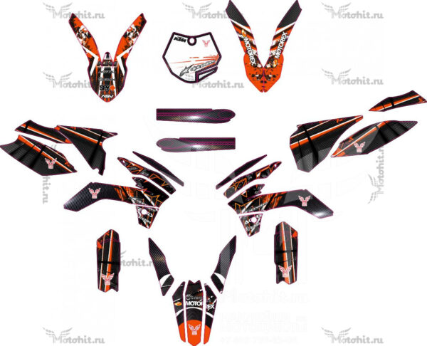 Decals for KTM SX-85 2013-2017 red-black