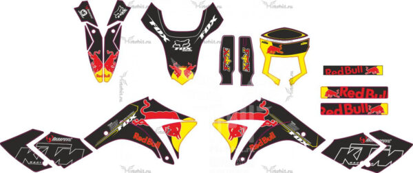 Decals for Irbis TTR Cross 250-Red-Bull