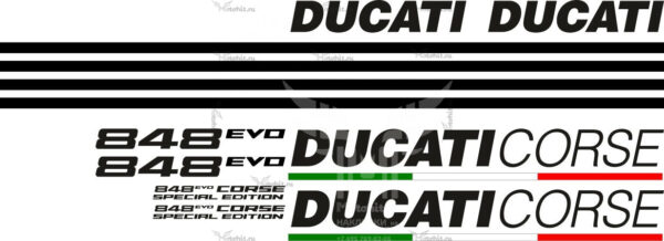 Decals for DUCATI-848 EVO Black
