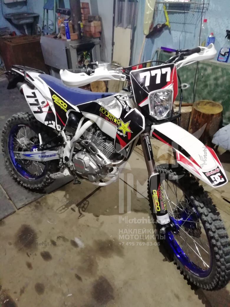 Decals for Motoland XR 250 lite-black-red-geico - Image 2