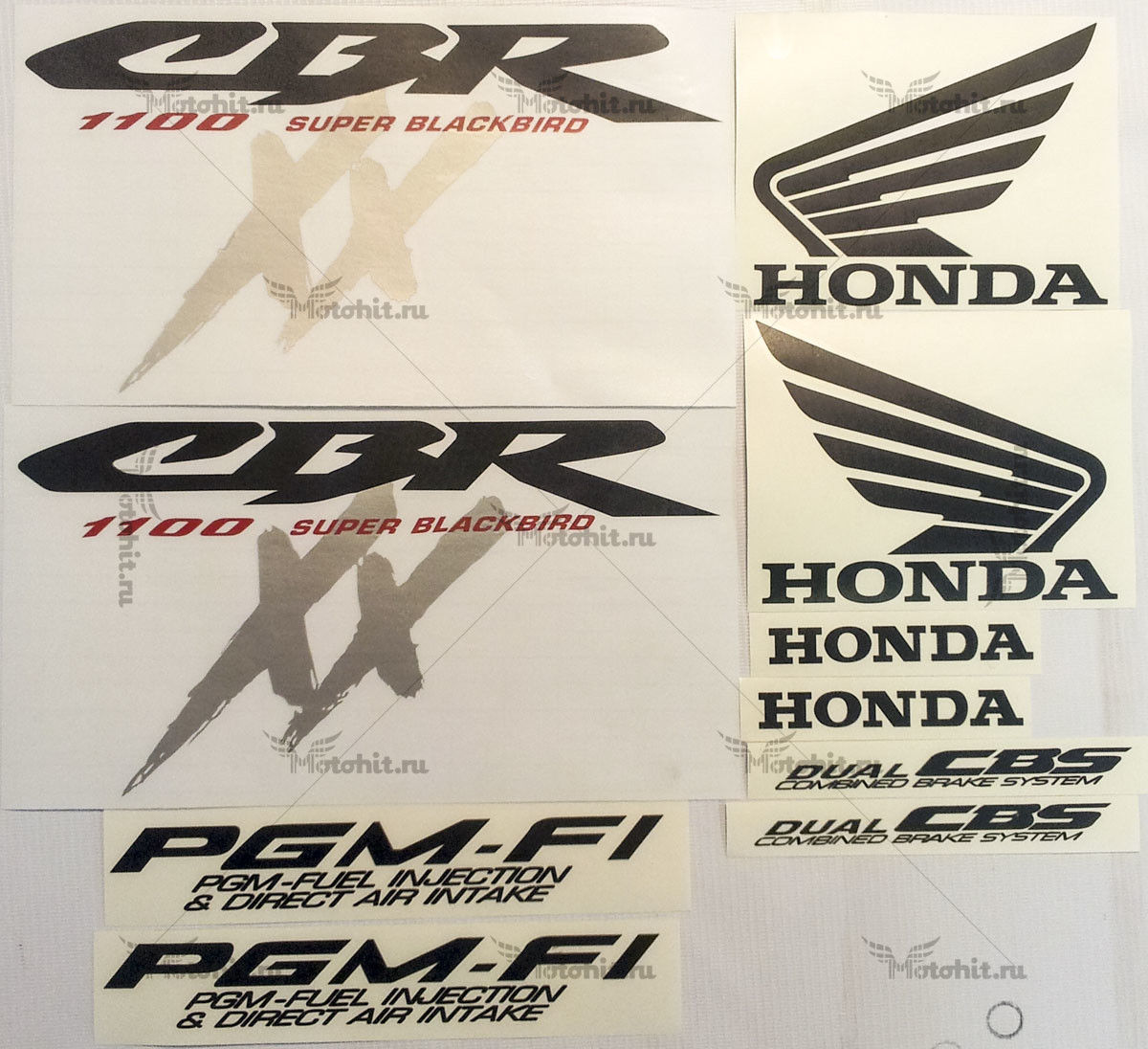 Decals for Honda CBR-1100-XX 2000 BLACKBIRD - Image 2