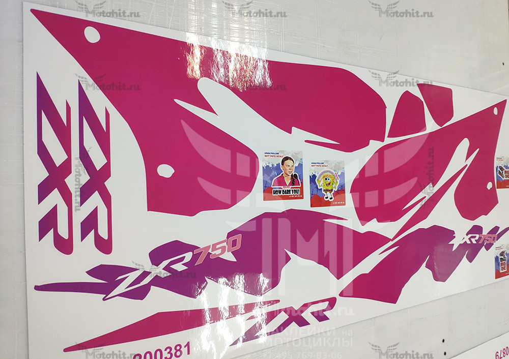 Decals for Kawasaki ZXR-750 1993-1994 PINK - Image 2