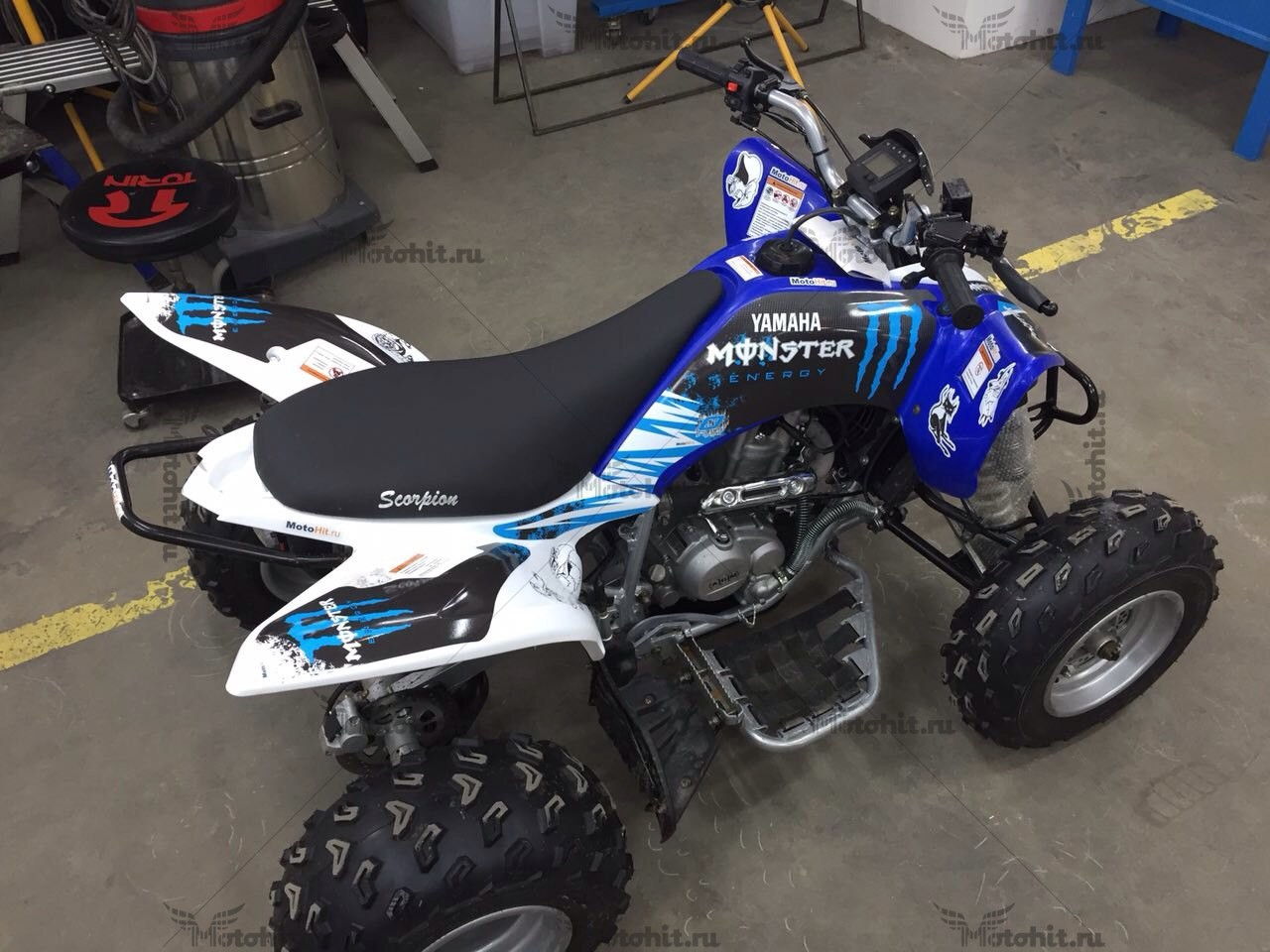 Decals for Yamaha YFM-250 RAPTOR-MONSTER-BLUE 2008-2014 - Image 2