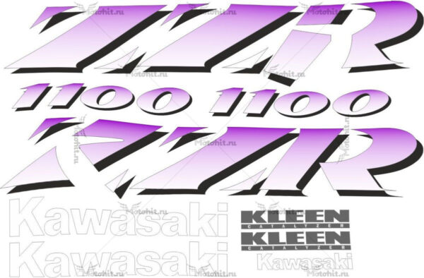 Decals for Kawasaki ZZR-1100 1995 purple
