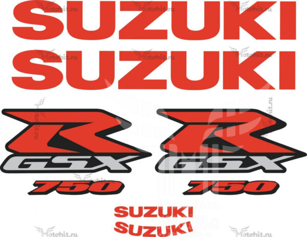 Decals for SUZUKI GSX-R-750 2016 RED