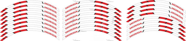 Stickers for rims HONDA RED BLACK STRIPES