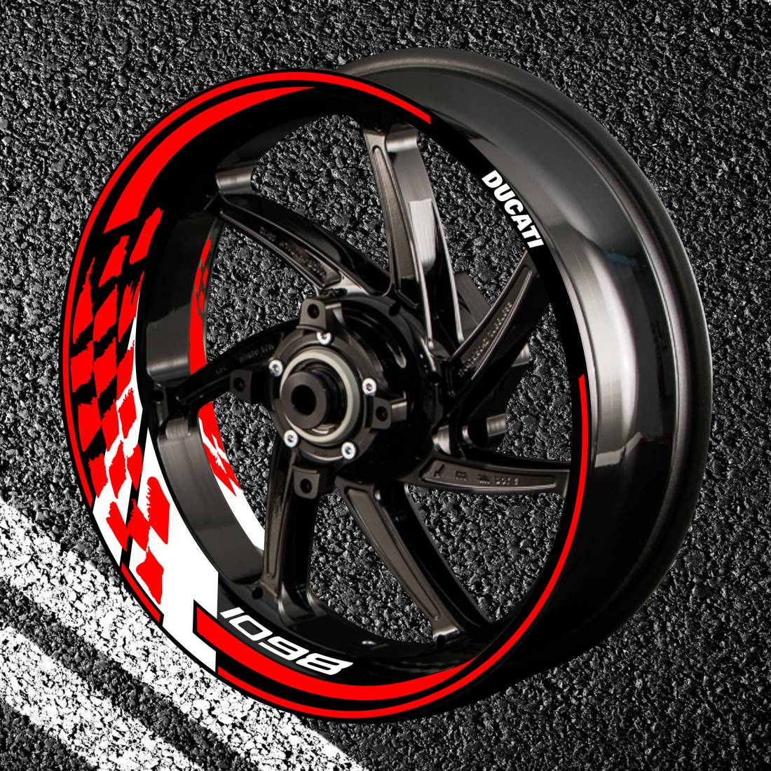 Fire stickers for rims DUCATI 1098