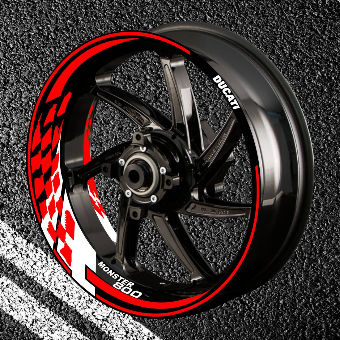 Fire stickers for rims DUCATI MONSTER-800