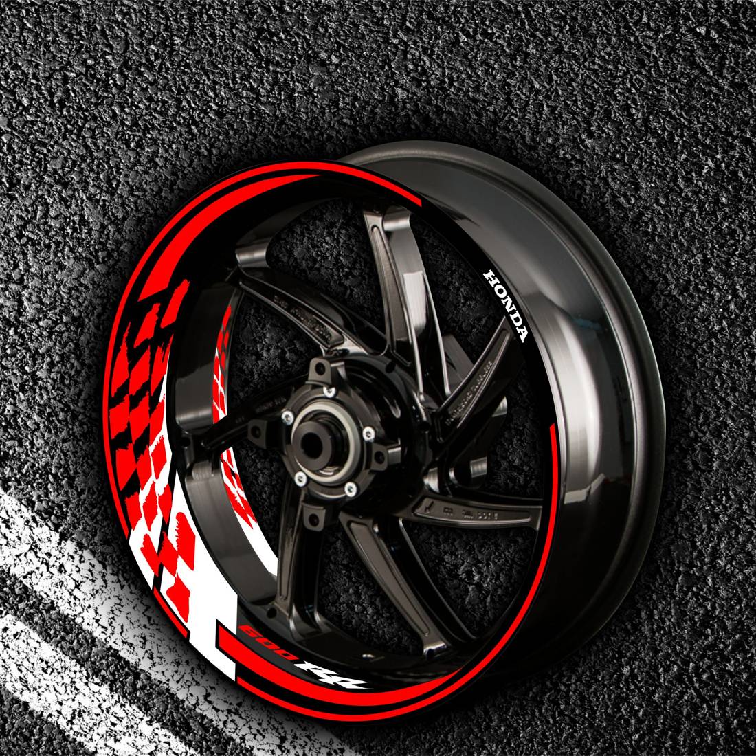 Fire stickers for rims HONDA 600-RR
