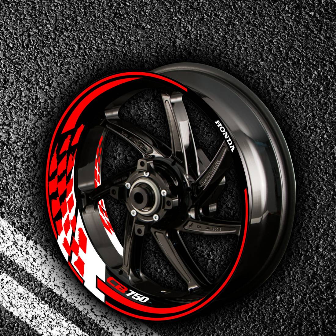 Fire stickers for rims HONDA CB-750
