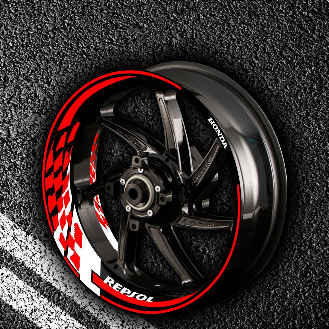Fire stickers for rims HONDA REPSOL