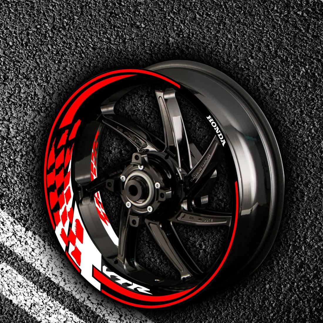 Fire stickers for rims HONDA VTR