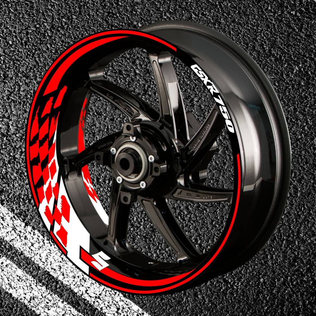 Fire stickers for rims GSR-750
